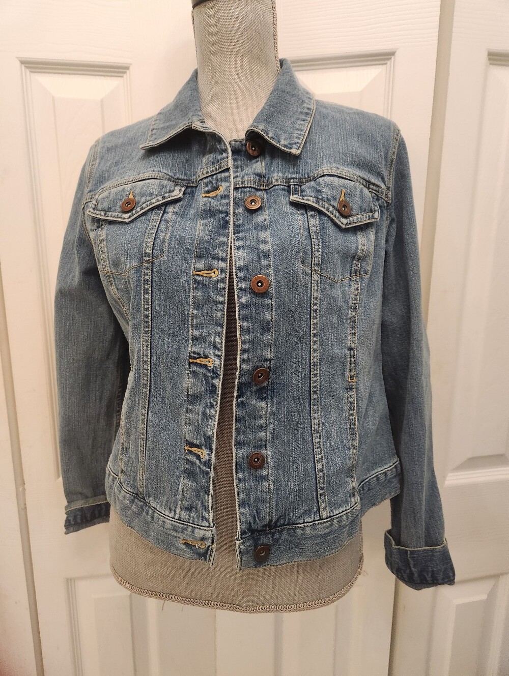 Style & Co Classic Light Blue Denim Jacket - Women's Casual Trucker